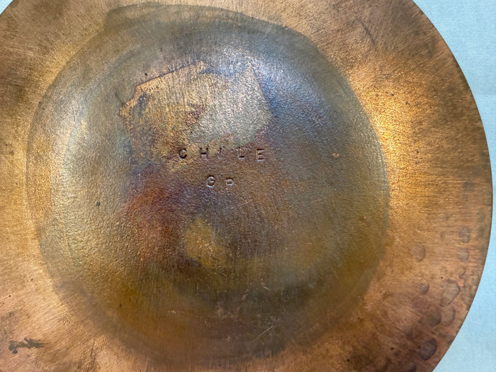 Small Decorative Copper Plate from Chile