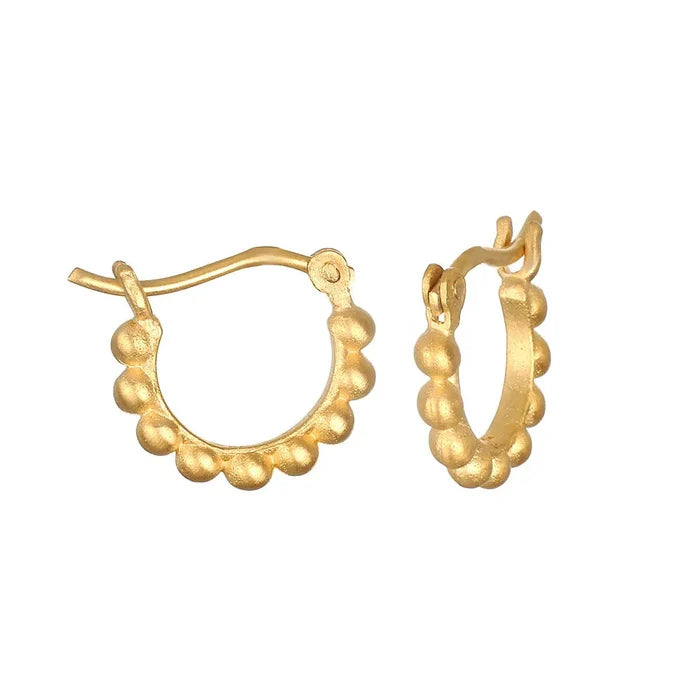 Small Dot Hoop Earring - The Riviera Towel Company