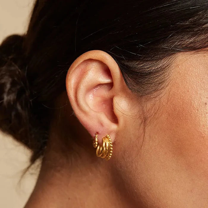 Small Dot Hoop Earring - The Riviera Towel Company