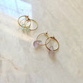 Small Sea Glass Gold Hoops