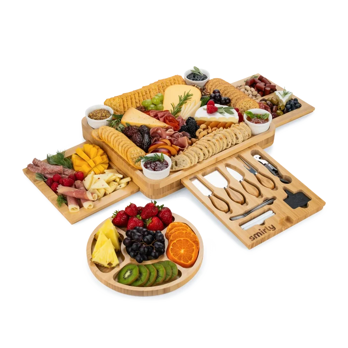 Smirly Epic Festif Board V3 Premium Bamboo Cheese Board Charcuterie Platter - NEW!