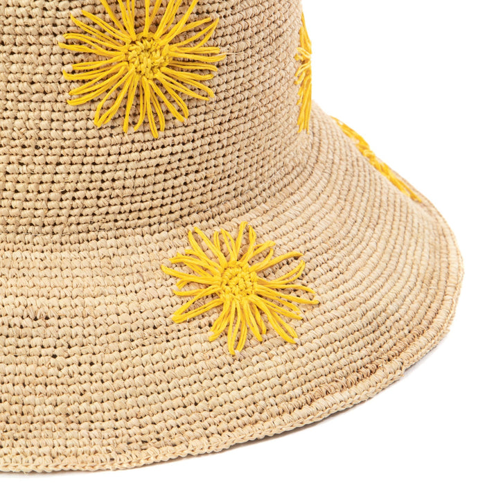 Sol Crochet Bucket w/ Flowers