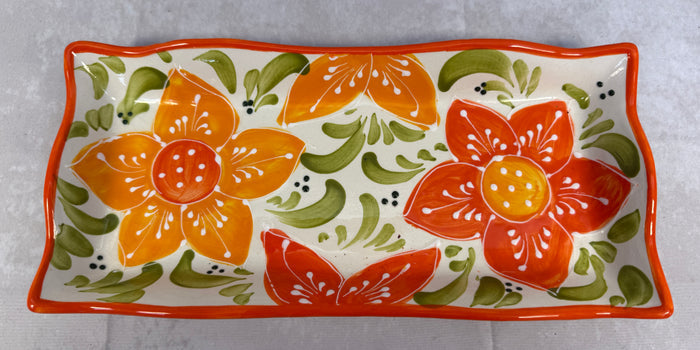 Spanish Floral Appetizer or Bread Plate