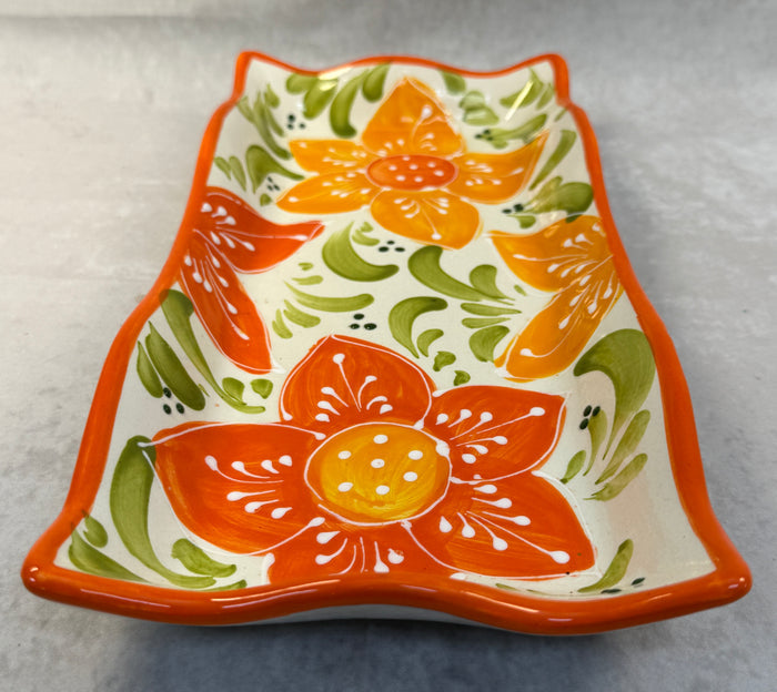 Spanish Floral Appetizer or Bread Plate