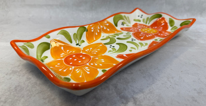 Spanish Floral Appetizer or Bread Plate