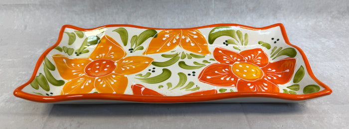 Spanish Floral Appetizer or Bread Plate