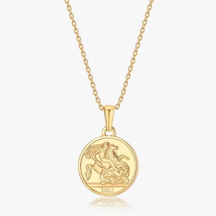 Sparta Coin Necklace in Gold - Flaire & Co.