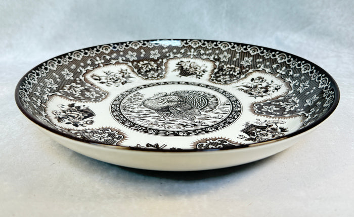 Spode 10" Round Festival Brown Turkey Shallow Serving Bowl S3536-A8