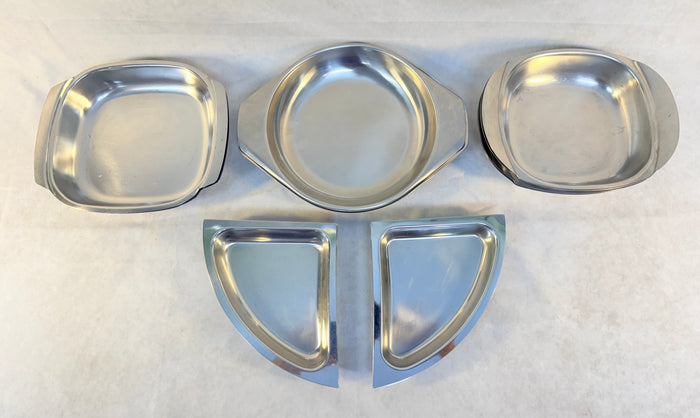 MCM Stainless Steel Serving Dishes - Lot of 12