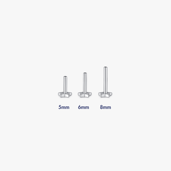 Star Titanium Flat Back Backings (Single) - Flaire & Co.