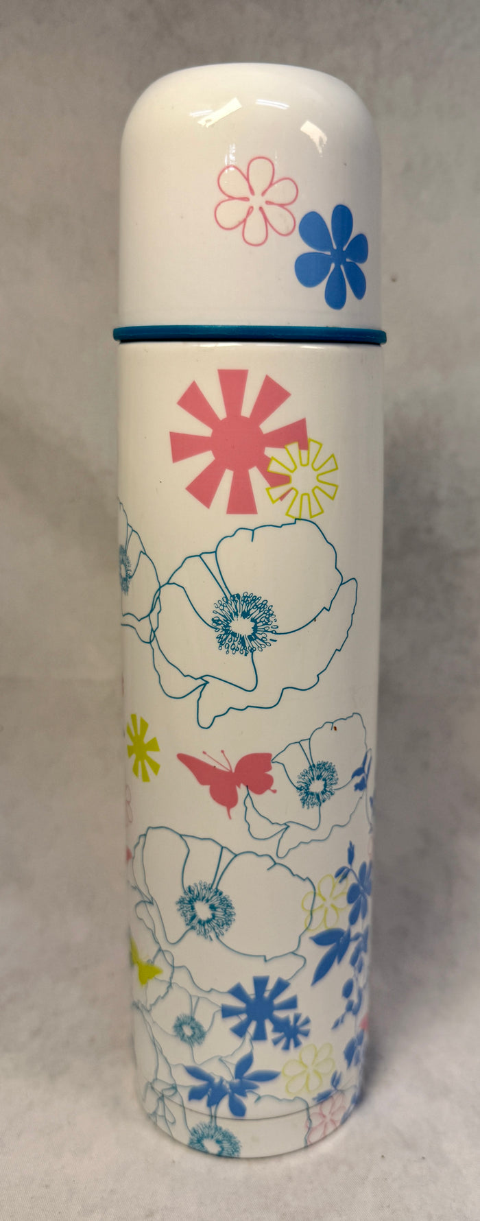 Starbucks 2006 Pylones 17 oz. Stainless Steel Pastel Floral Thermos