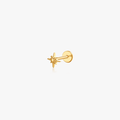 Starburst Titanium Flat Back Stud (Single) - Flaire & Co.