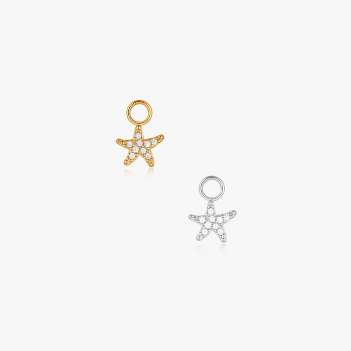 Starfish Pave Hoop Charm (Single) - Flaire & Co.