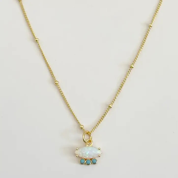 Stone Shield Necklace