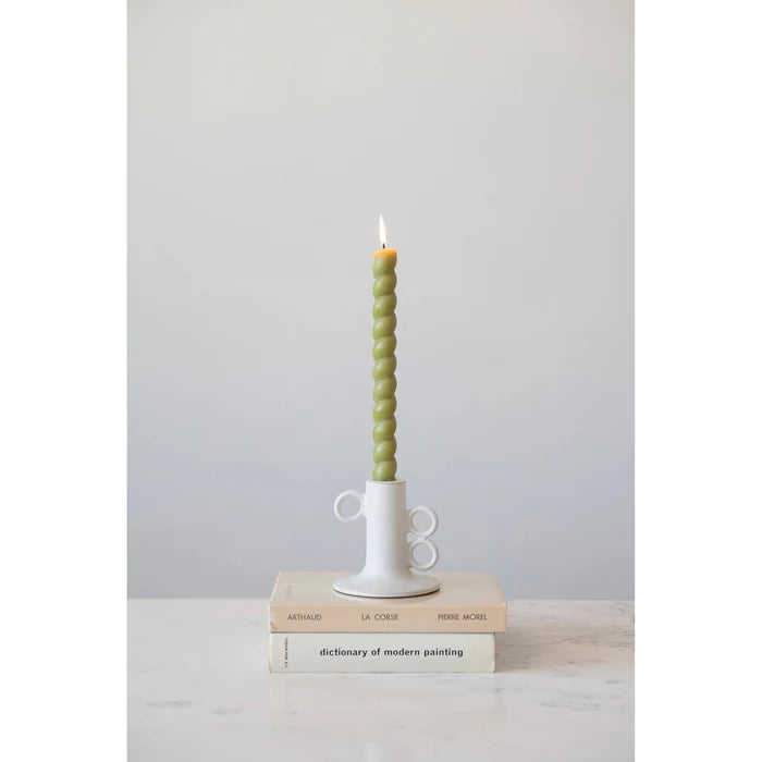 Stoneware Taper Holder - The Riviera Towel Company