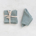 Stonewashed Linen Cocktail Napkins, Set/4