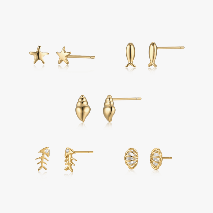 Summer Studs Gold Bundle - Flaire & Co.