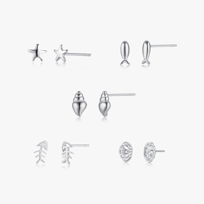 Summer Studs Silver Bundle - Flaire & Co.