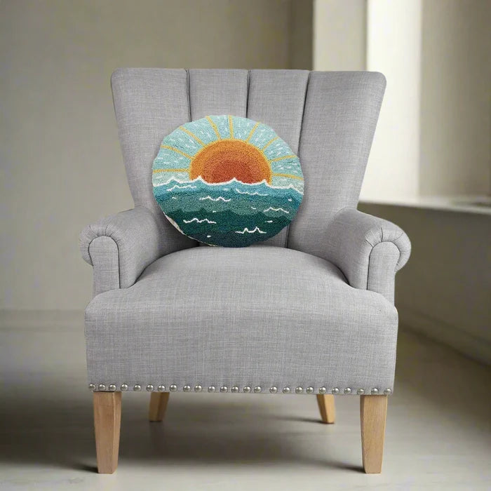 Sun Seascape - Circular Hook Pillow