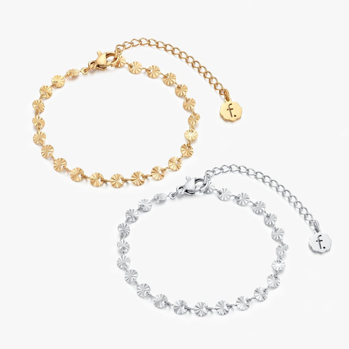 Sunburst Chain Bracelet in Gold - Flaire & Co.