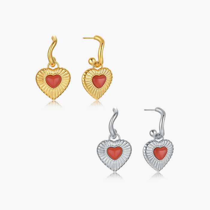 Sunburst Heart Earrings