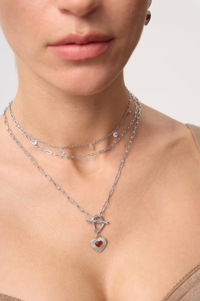 Sunburst Heart Necklace - Flaire & Co.