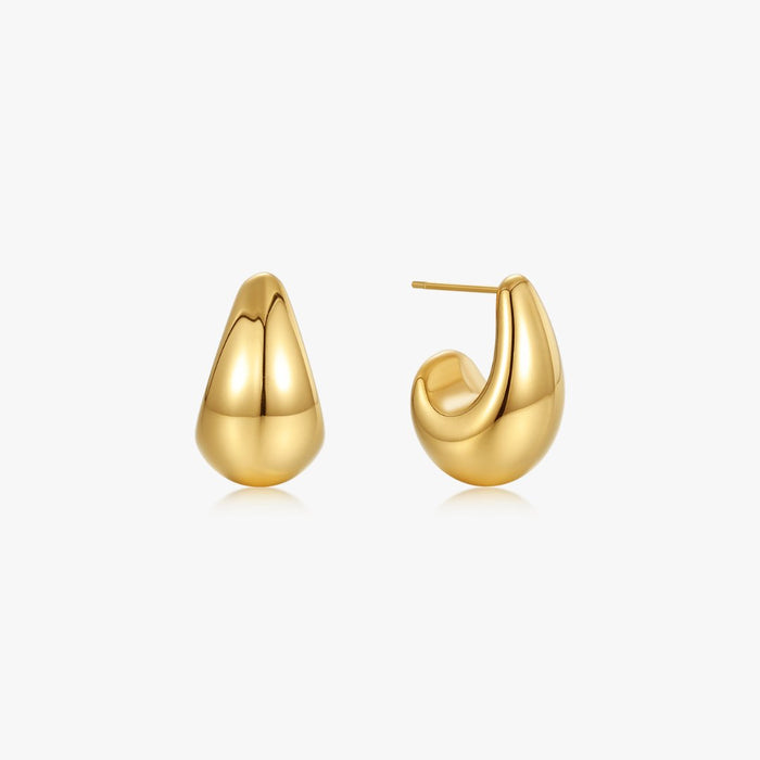 Tear Drop Dome Hoops (Greek Inspired Collection) - Flaire & Co.