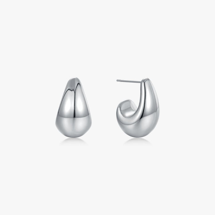 Tear Drop Dome Hoops (Greek Inspired Collection) - Flaire & Co.