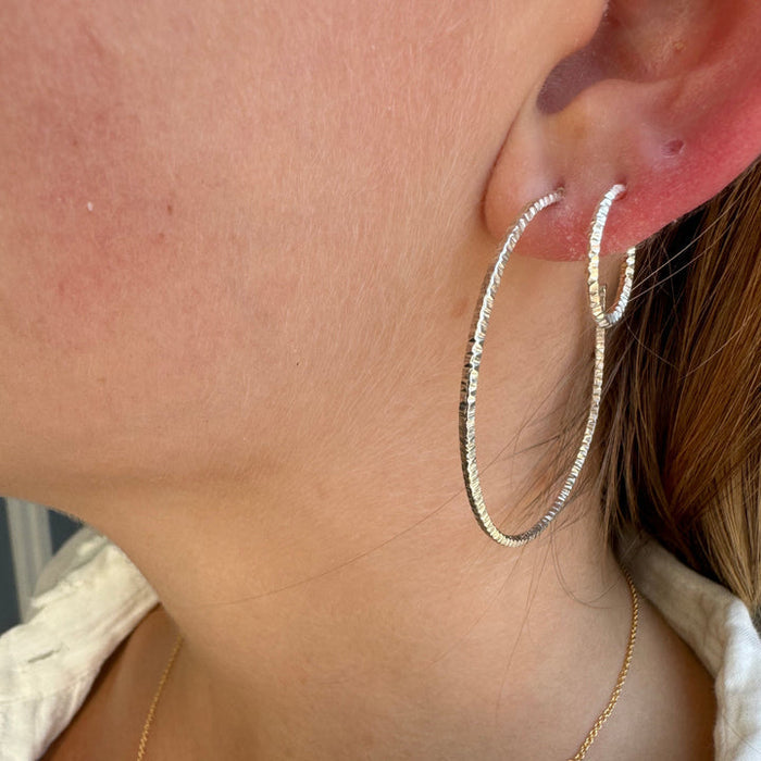Textured Large Hoops