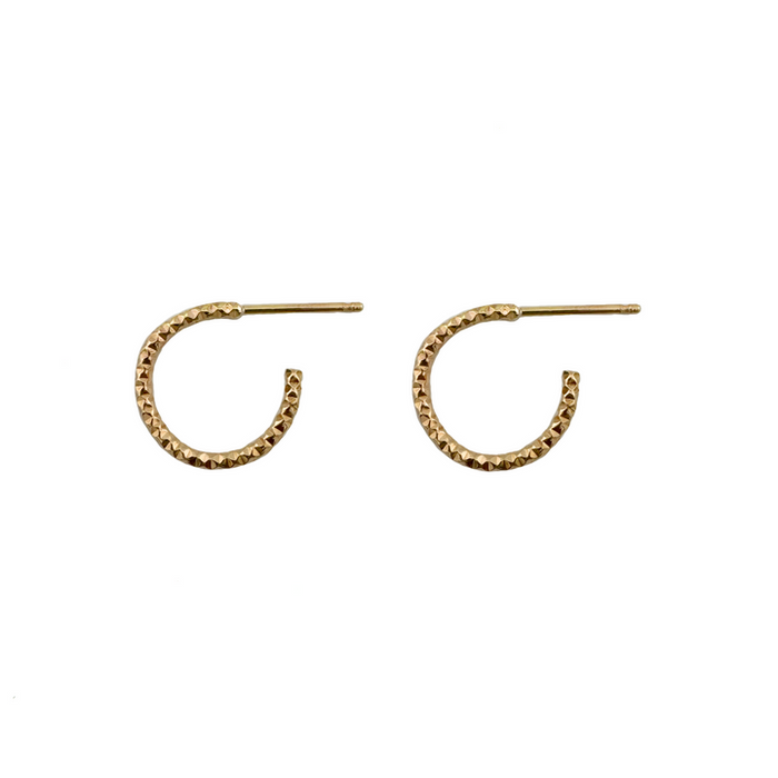 Textured Mini Hoops