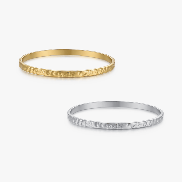 Textured Stacker Cuff Bangle - Flaire & Co.