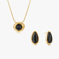 The Bold Black Gem Bundle in Gold - Flaire & Co.