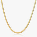 Thick Herringbone Necklace Gold (Unisex) - Flaire & Co.