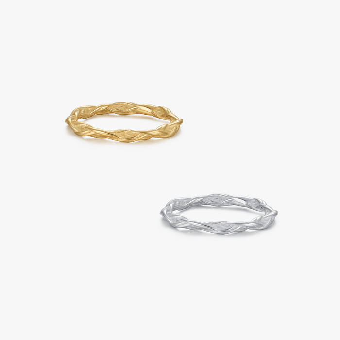 Thin Twisted Textured Ring - Flaire & Co.