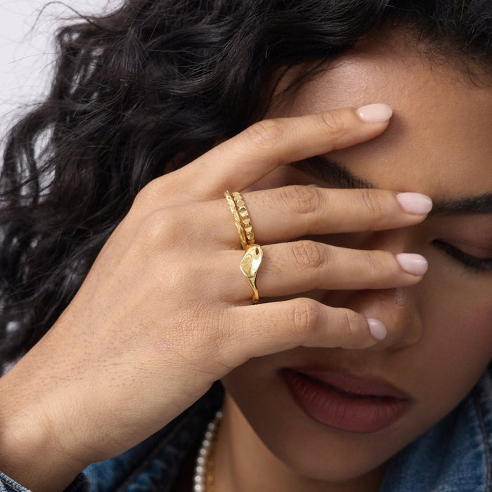 Thin Twisted Textured Ring - Flaire & Co.