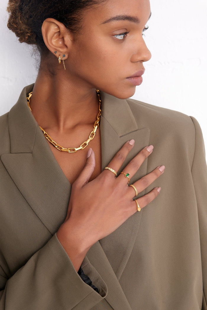 Thin Weave Gold Ring - Flaire & Co.