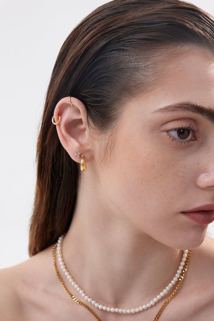 Titanium Twinkle Flat Back Stud - Flaire & Co.