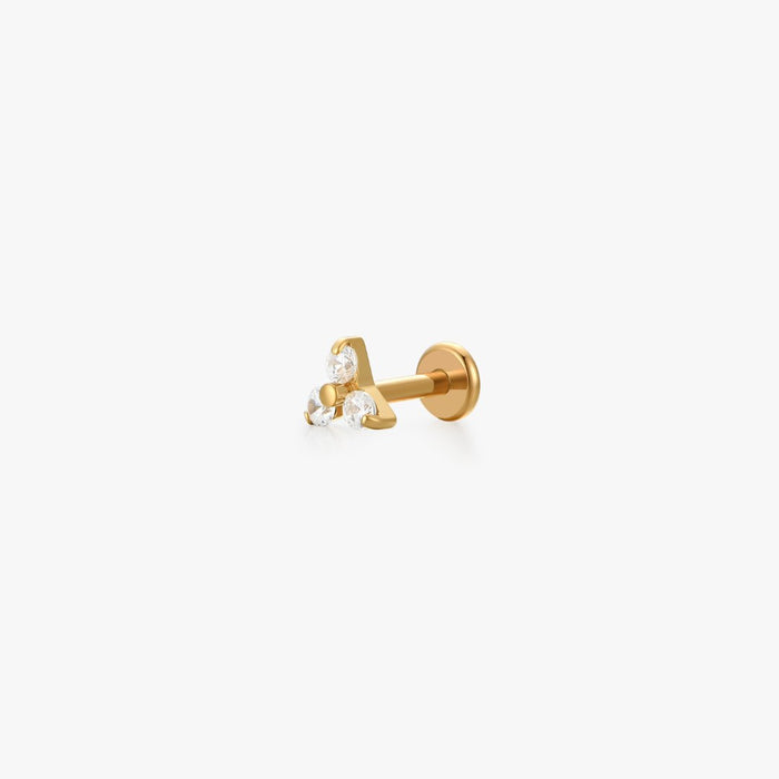Titanium Twinkle Flat Back Stud - Flaire & Co.