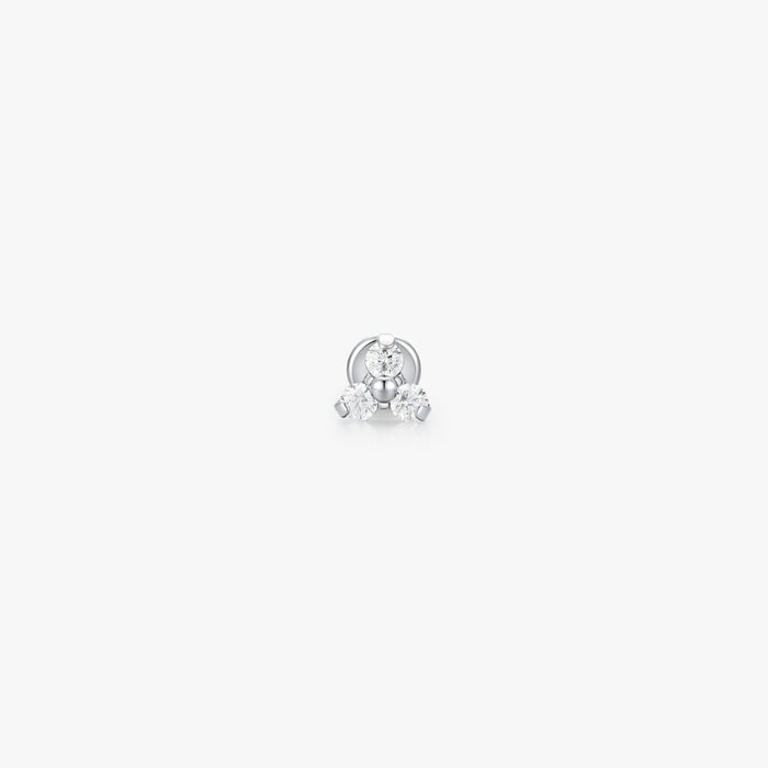 Titanium Twinkle Flat Back Stud - Flaire & Co.