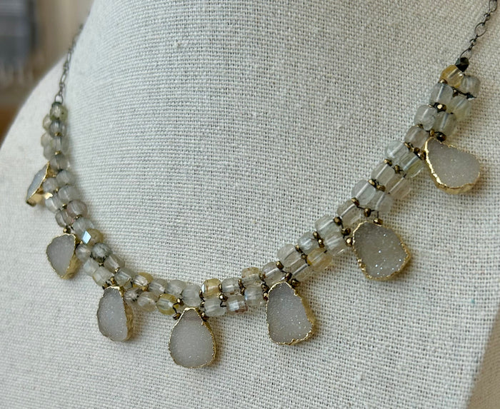 Topaz & Druzy Necklace