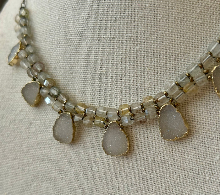 Topaz & Druzy Necklace