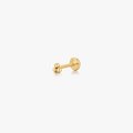 Trio Bead Titanium Flat Back Stud (Single) - Flaire & Co.
