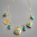 Turquoise Multi Charm Necklace