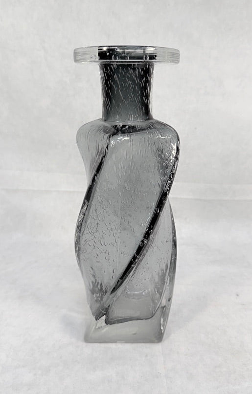 Twisted Bubble Glass Vase