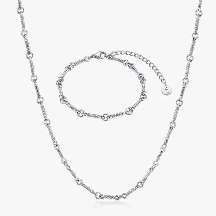 Twisted Chain Silver Bundle - Flaire & Co.