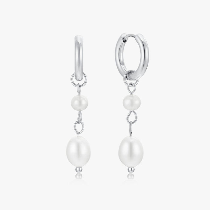 Two Layer Pearl Earrings - Flaire & Co.