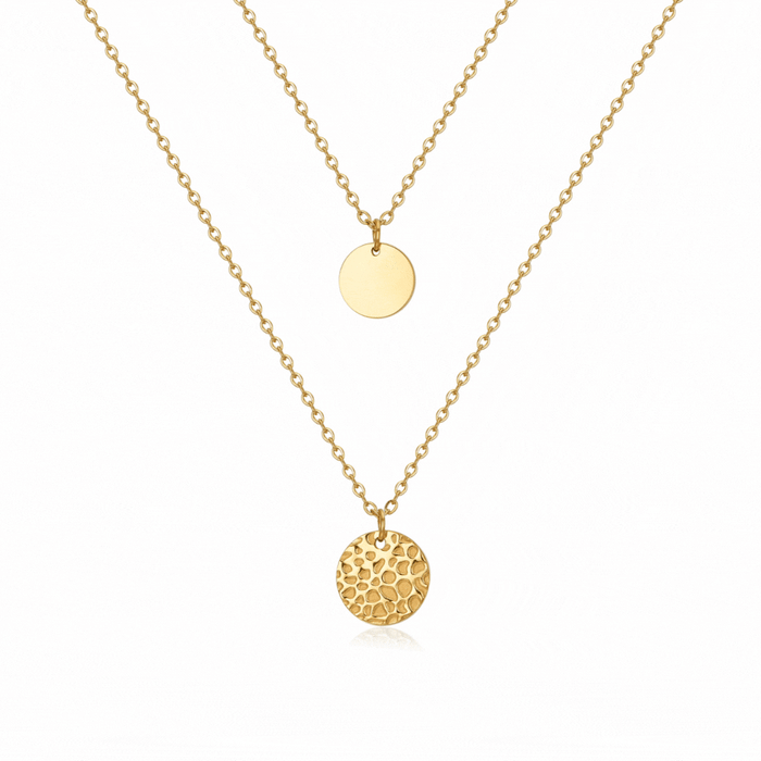 Two Layered Disk Necklace