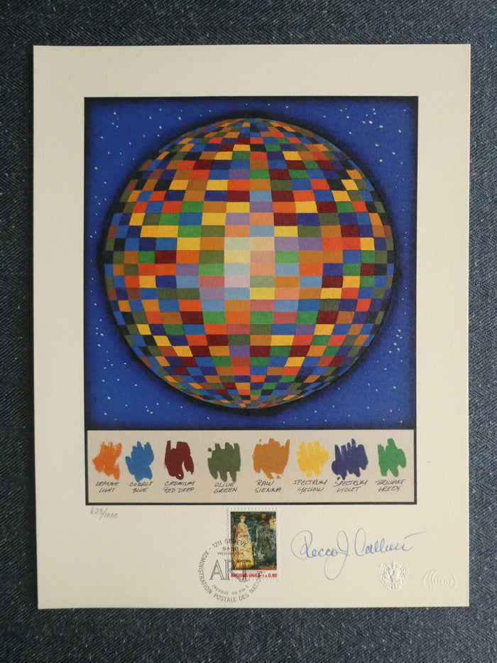United Nations First Day Issue Stamped Print, 1981 - Rocco Callari