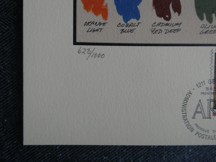 United Nations First Day Issue Stamped Print, 1981 - Rocco Callari