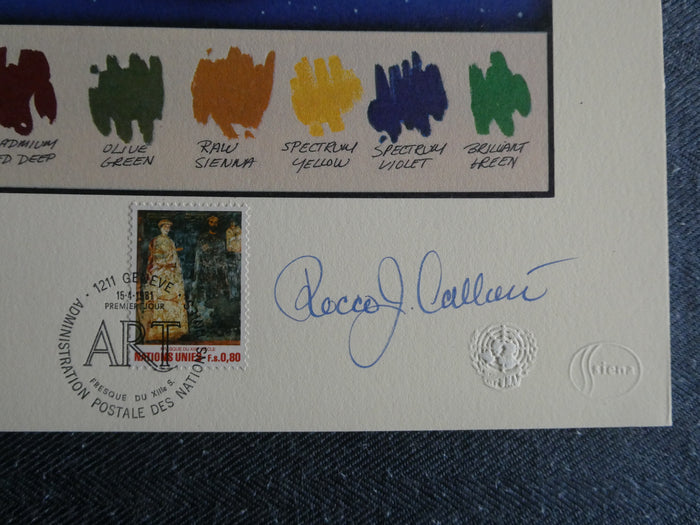 United Nations First Day Issue Stamped Print, 1981 - Rocco Callari